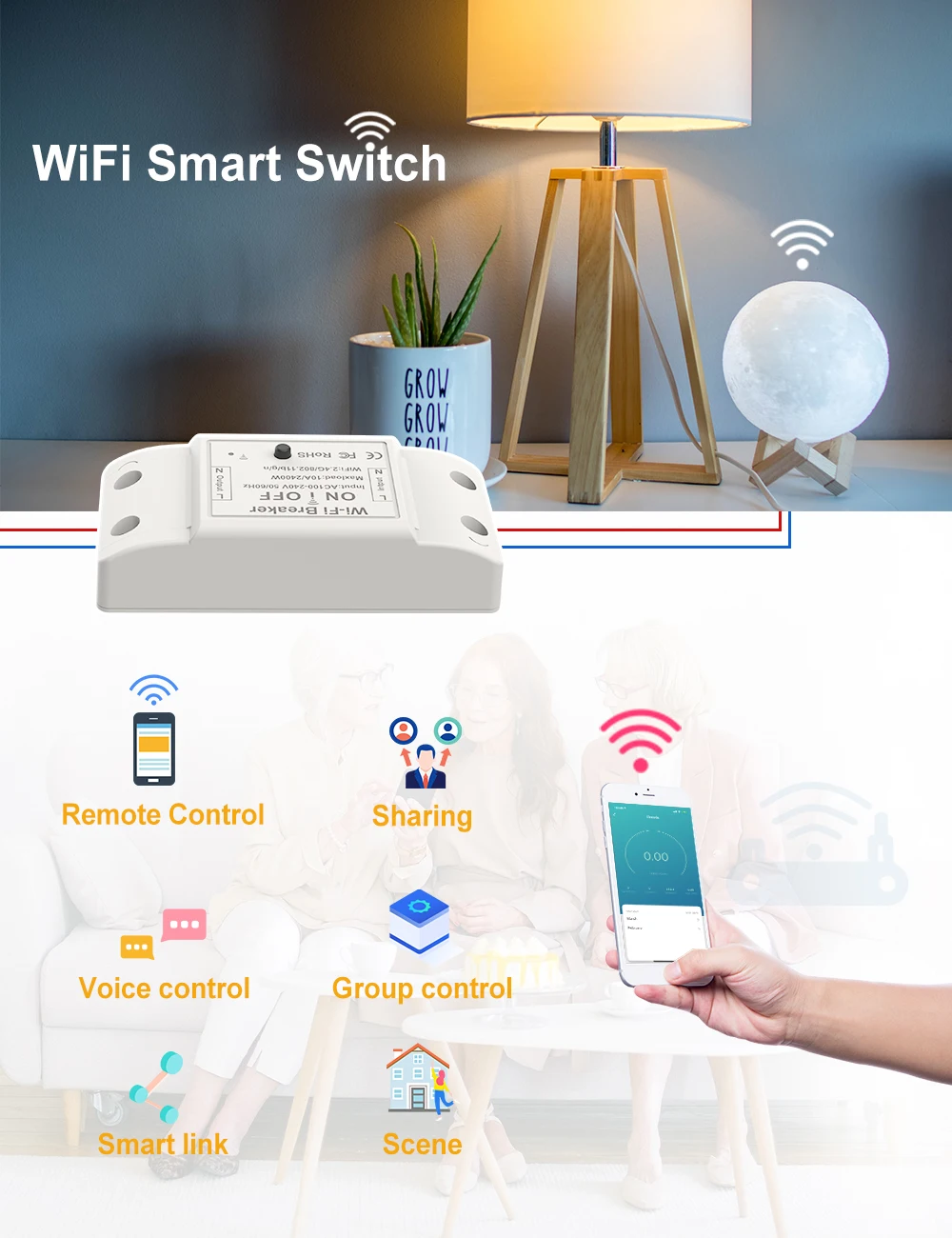 Wireless Remote Control Diy Wi - Fi Breaker Mini Homekit Tuya Smart Wifi Switch With Alexa Google Home Wireless Remote Control Diy Wi - Fi Breaker Mini Homekit Tuya Smart Wifi Switch With Alexa Google Home