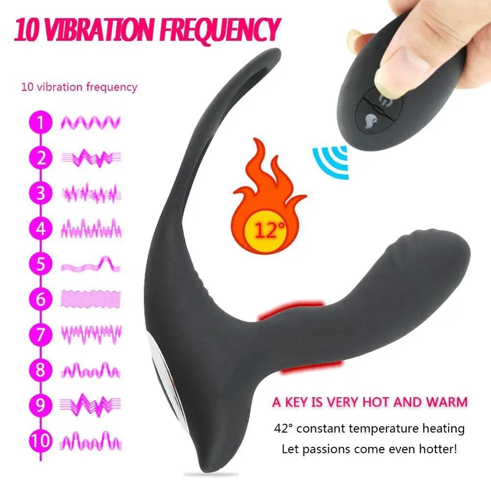 Movconly Anal Sex Toys Prostate Massager Male Vibrators Penis Ring Wireless Remote Control Vibrator Waterproof Vibrating