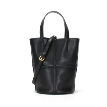 

Coated Cowhide Leather Bucket Bag 2020 New Arrival Composite Handbag For Women Folding Large Capacity Messenger Bag