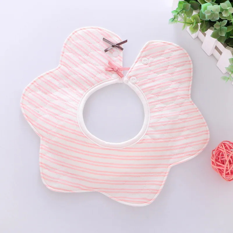 Baby Bibs Cotton Flower Waterproof Cloth Bibs Saliva Towel Rotating Baby Babador Feeding Smock Infant Burp Cloths Bandana Bibs new born baby accessories	