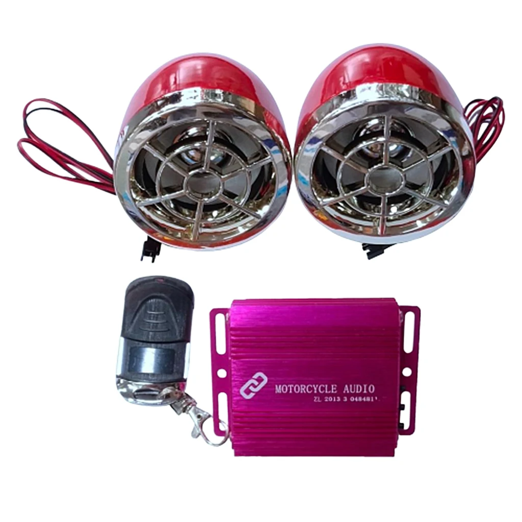 Motorcycle Radio Mp3 Audio FM Player Speaker Scooter Moped USB Alarm System