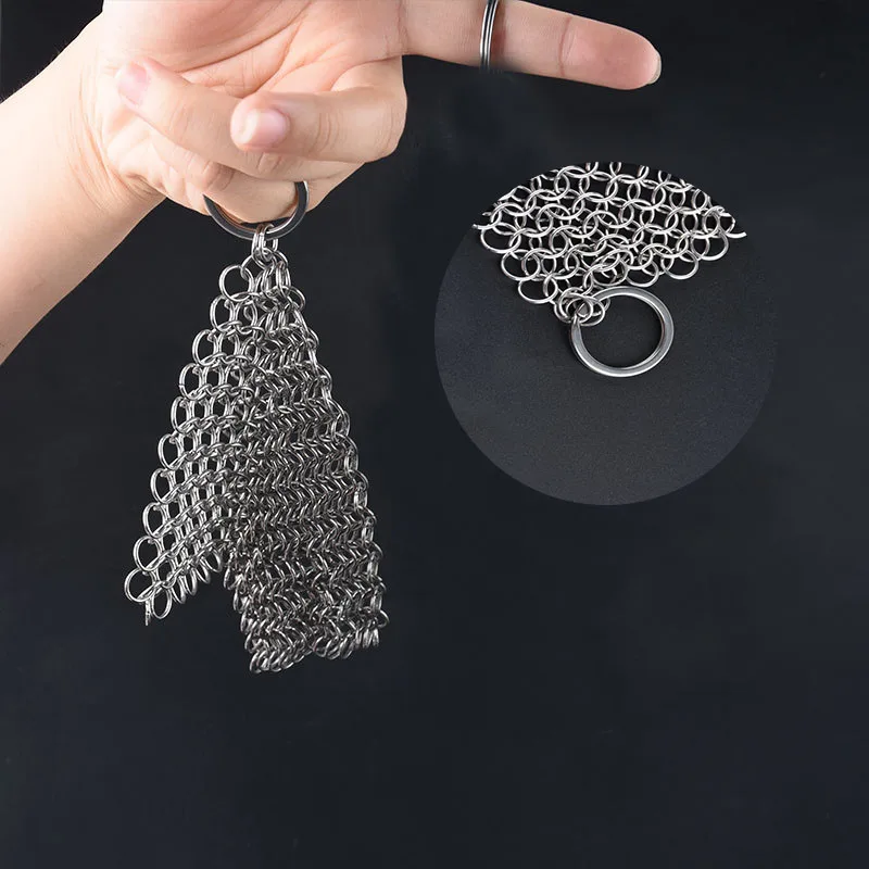 Нержавеющая сталь чугунный очиститель Chainmail скруббер домашняя кухонная утварь аксессуары для кухонных инструментов