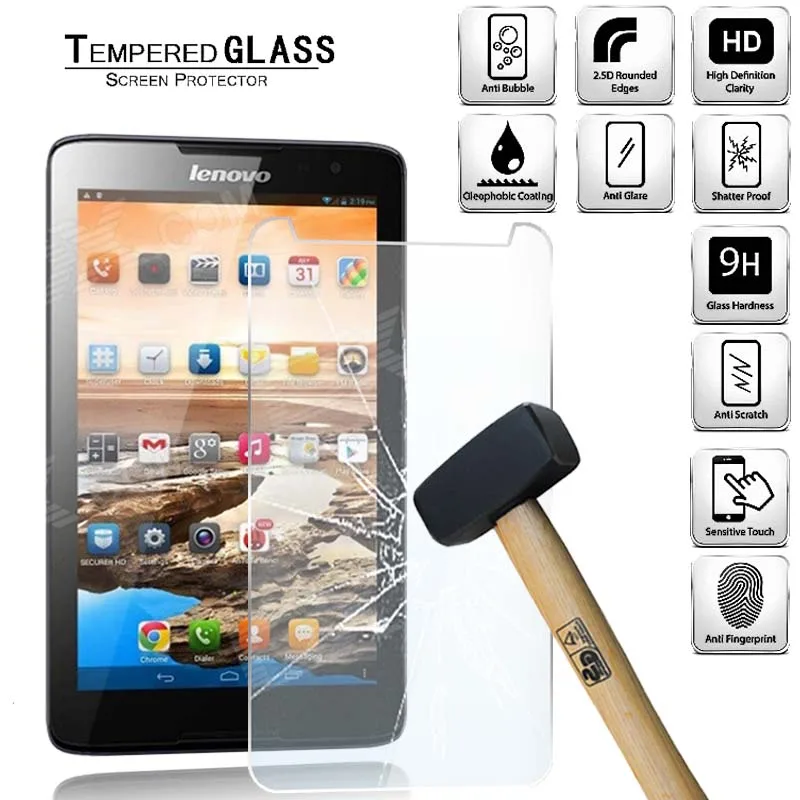 

Tablet Tempered Glass Screen Protector Cover for Lenovo Tab A7-30 A3300 7.0 Incn HD Anti-Screen Breakage Tempered Film