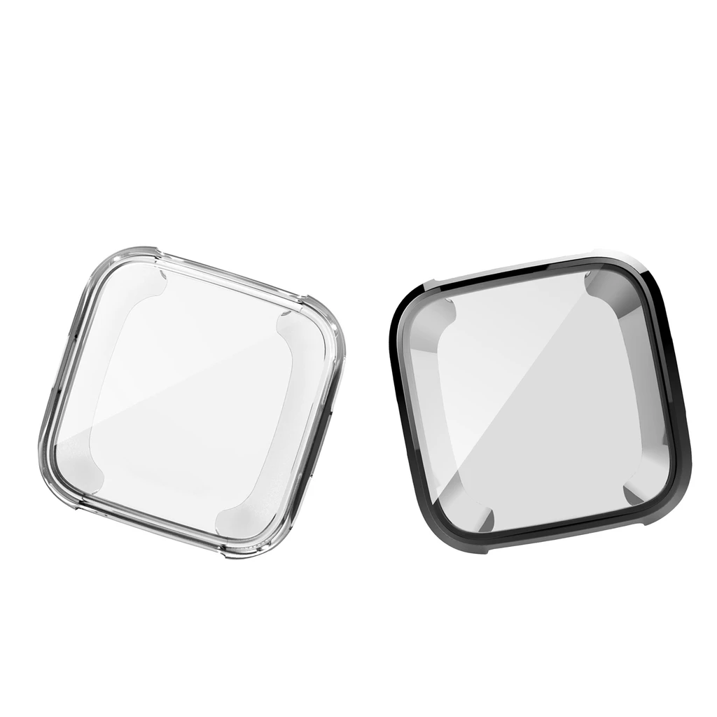 2 Pieces Protector Case Screen Protector 40mm Overall Protective Case TPU Ultra-Thin Watch Cover for Fitbit Versa Smart Watch