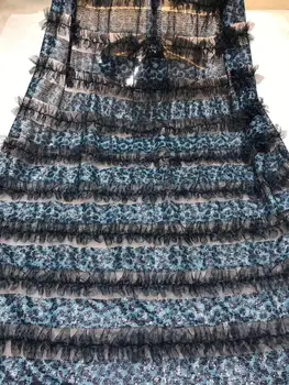 

fashionable tulle embroidery french net lace fabric Jolin-9.5809 with beads for party dress