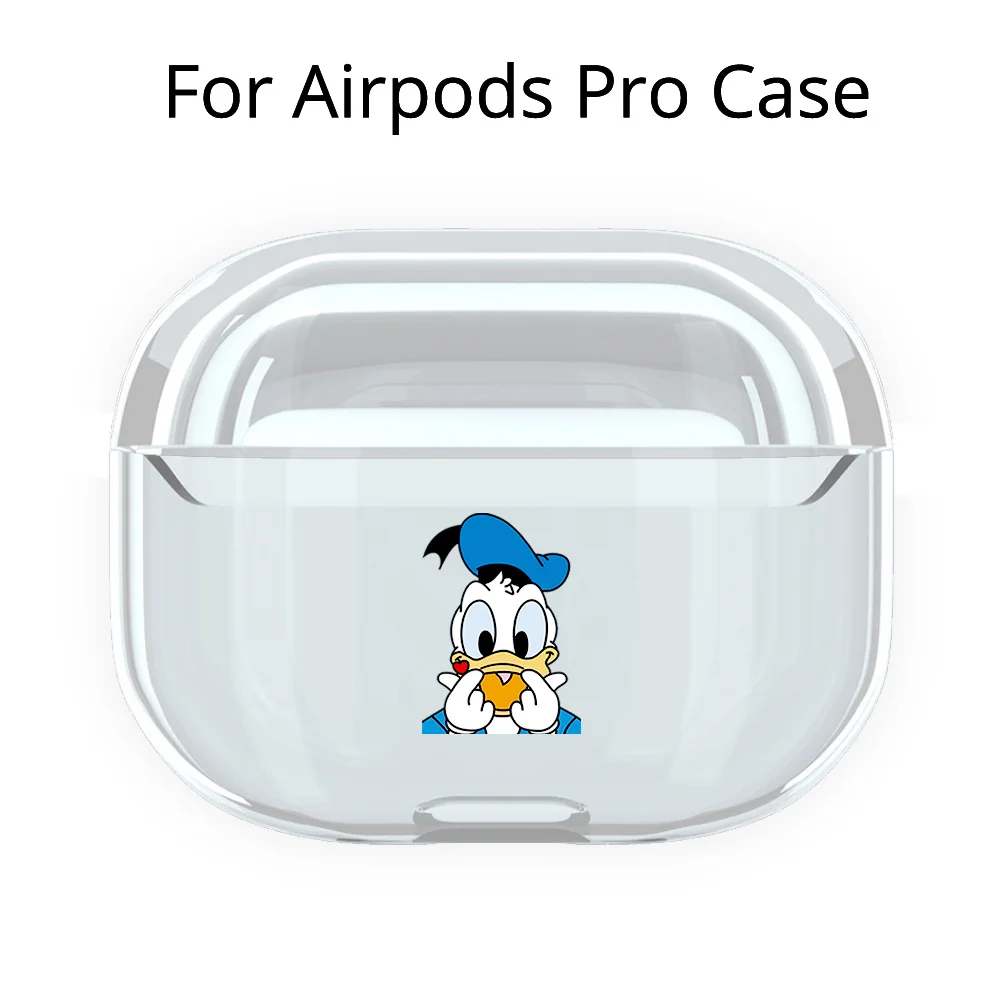 Прозрачный жесткий чехол для наушников из поликарбоната для Airpods Pro с милым рисунком Микки из мультфильма, беспроводные наушники, защитный чехол для зарядки - Цвет: For Pods Pro PC7004