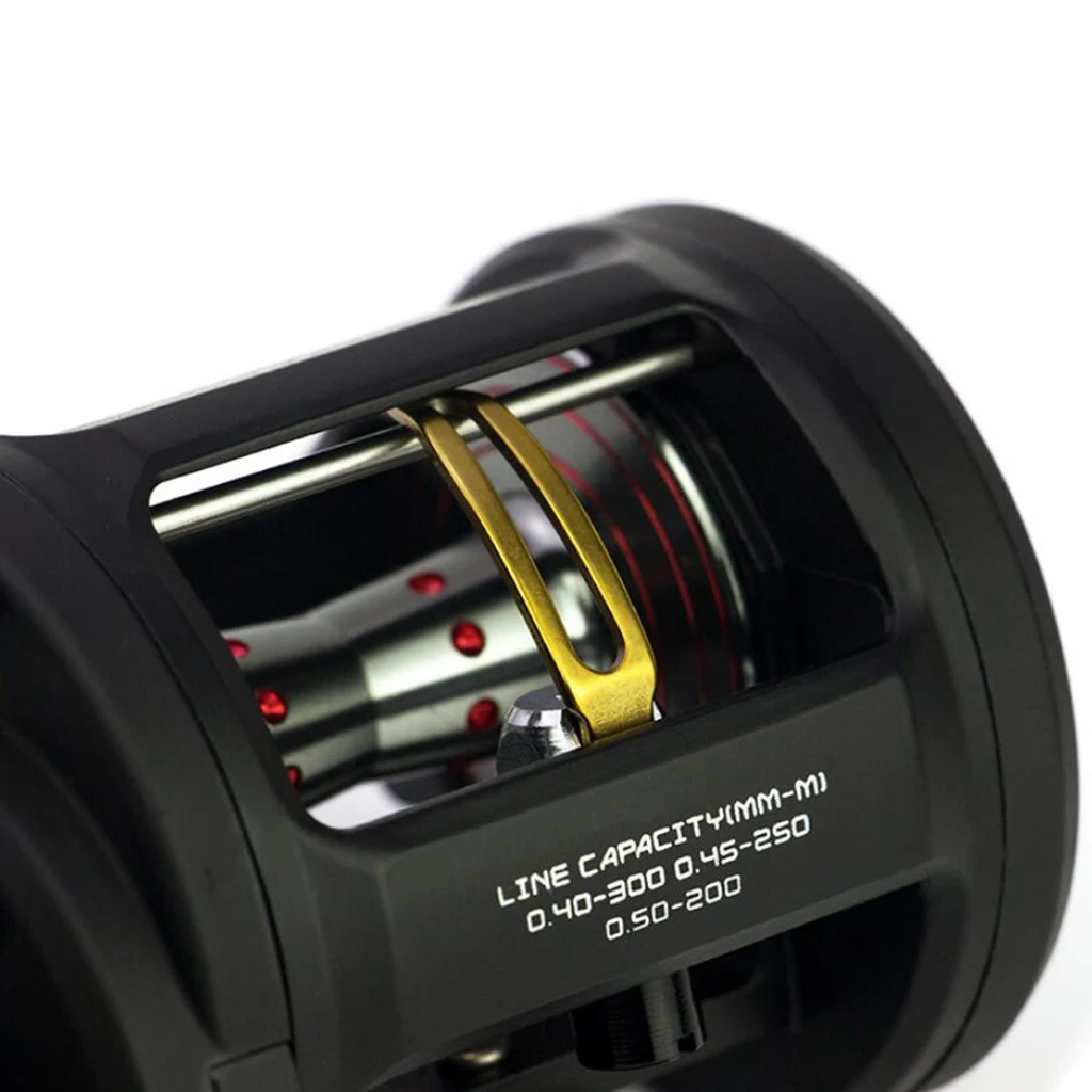 Big Game Trolling Round Baitcasting Reel 18+1 BB Level Wind Reel Saltwater 