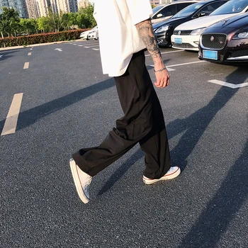 

2020 Spring And Autumn New Youth Popular Korean Solid Color Loose Thin Straight-leg Pants Fashion Wild Casual Pants M-2XL