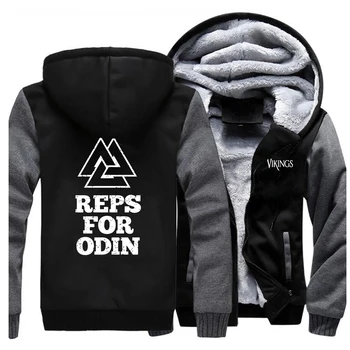 

Reps For Odin Vikings Vintage Simple Print Keep Warm Winter Streetwear Jackets Harajuku Hoodies Jacket Sweatshirts Fashion Hoody