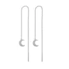 MinaMaMa acier inoxydable longue chaîne mince gland boule étoile papillon goutte boucle d'oreille pour femme enfileur boucles d'oreilles bijoux de mode