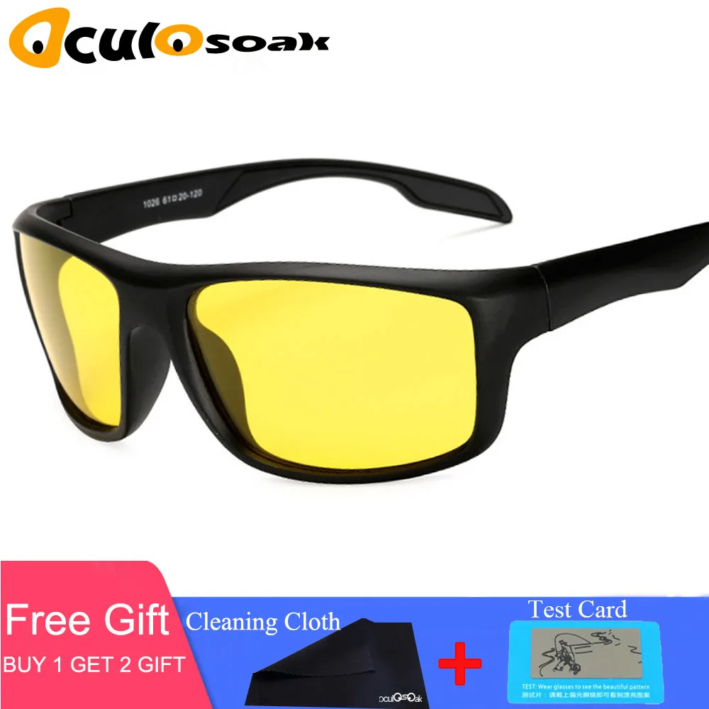 R02 night vision Мужские классические Поляризованные солнцезащитные очки мужские очки вождения прямоугольное зеркало солнцезащитные очки УФ защита Gafas oculos de sol - Цвет линз: R02 night vision