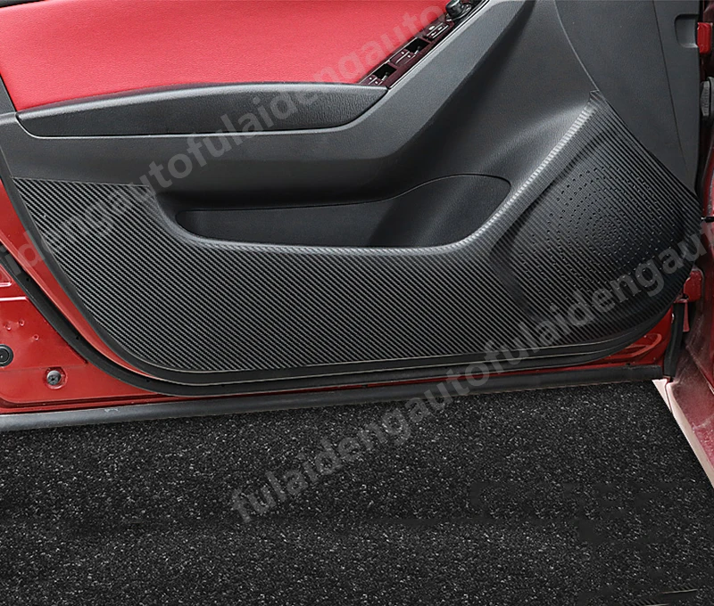 4 шт., для Mazda 6 M6 Atenza-, новинка, углеродное волокно, кожа, защита для двери, защита от ударов, накладка, автомобильные аксессуары