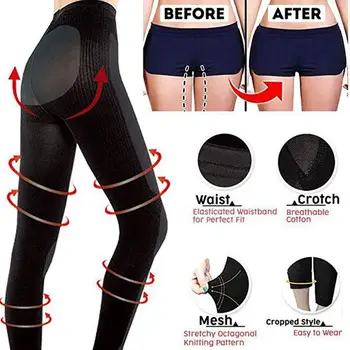 

Pantyhose Compression Stocking Leg Slim Fat Burning Slimming Tights Control Leg Shaper Weight Loss Stockings Plus Size