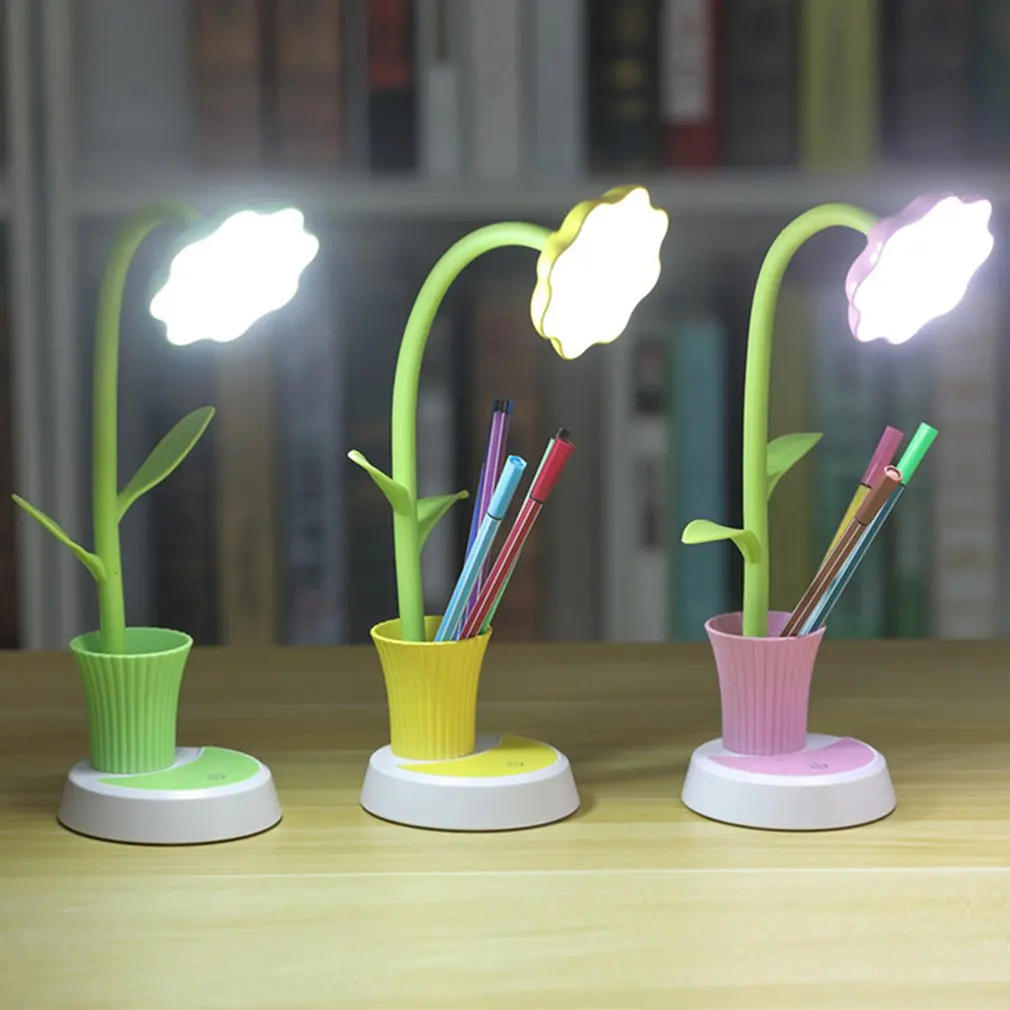 

2 in 1 Led Sunflower Pen Holder Night Light Home Bedroom Decoration USB Charging Lights Creative Atmosphere Table Lamp