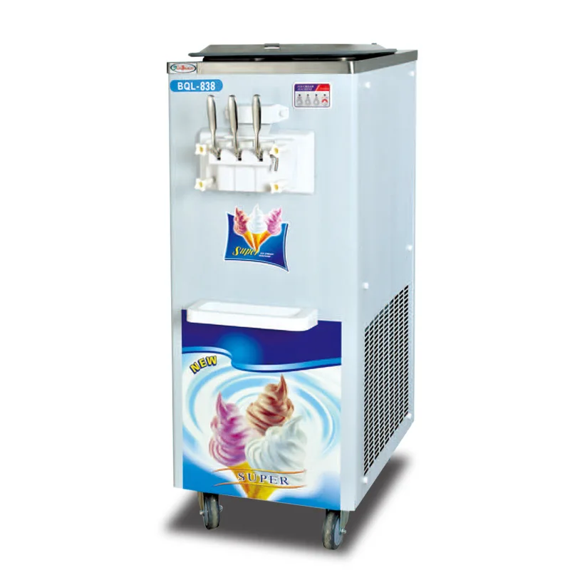 22L/H Vertical Equipment Ice Cream Machine Commercial Cone Machine Soft Ice Cream Machine Three Color Ice Cream Machine Soft