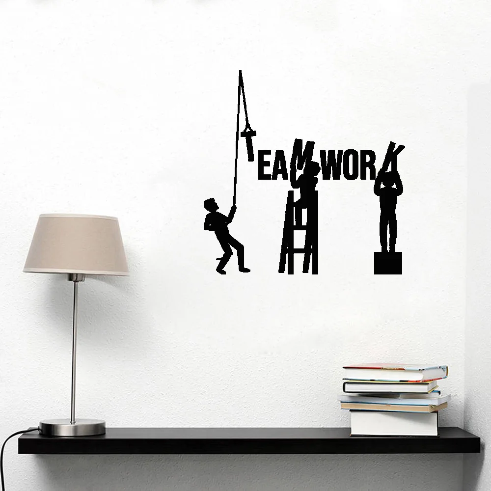

Unique Working Team Wall Sticker Decal TeamWork Office Decoration Self-adhesive New Design Murals Custom Color Gift