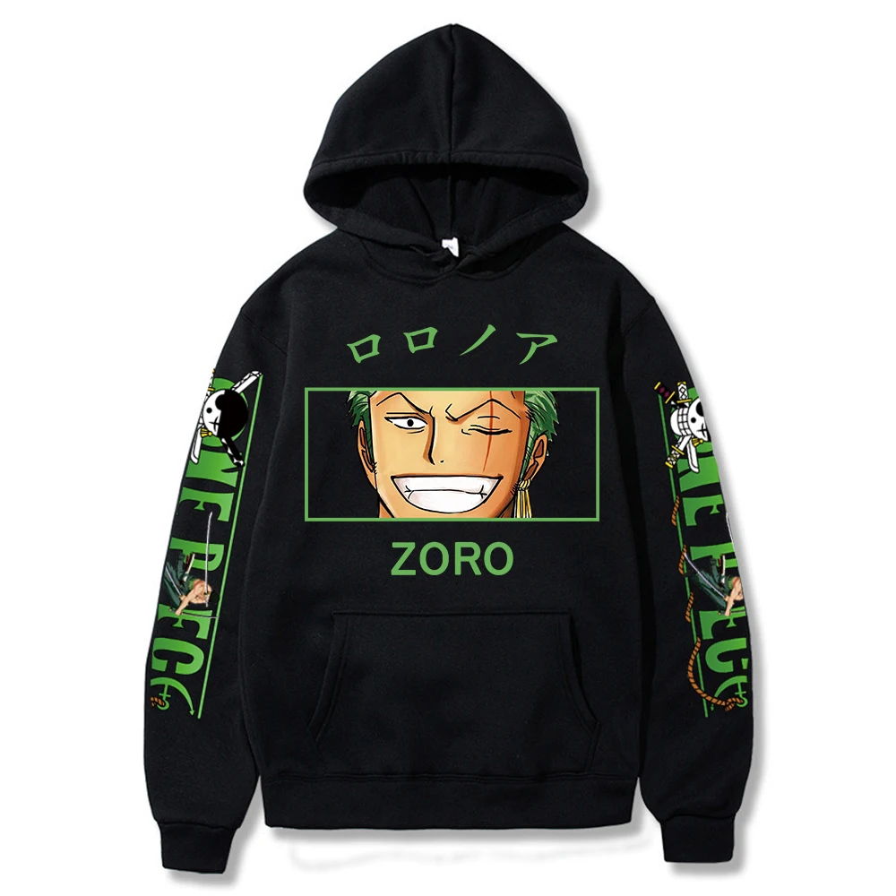 Felpa Con Cappuccio Anime Roronoa Zoro One Piece Manga Giapponese Uomo Donna Unisex Stampa 3d P224729