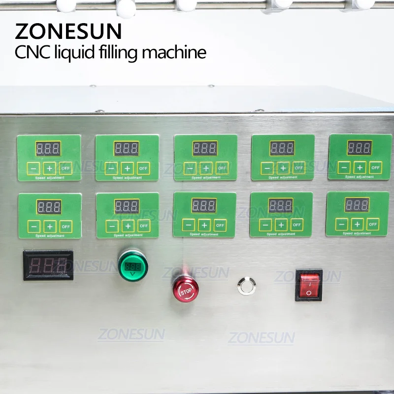 Электрический насос ZONESUN с цифровым управлением, разливочная машина для жидкости 3-4000 мл, для жидкой парфюмерной воды, сока, эфирного масла с 10 головками