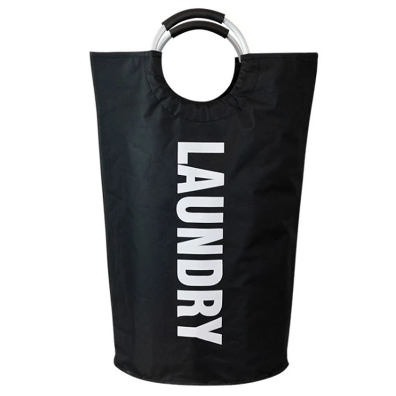 Топ!-складная корзина для белья, сумка с ручкой из сплава, водонепроницаемая сумка-Органайзер из ткани Оксфорд, большая емкость, сумка для белья