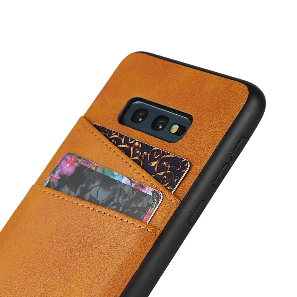 Силиконовый чехол для samsung Galaxy S10 Lite Plus S10e S10Lite S10Plus PU кожаный чехол для крышки с слоты для карт