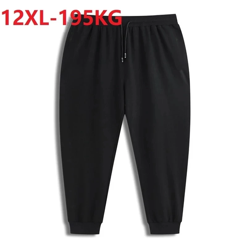 

spring summer autumn men sweatpants plus size 10XL 11XL 12XL big size soprts pants Stretch Elasticity loose pants 180KG 70 74