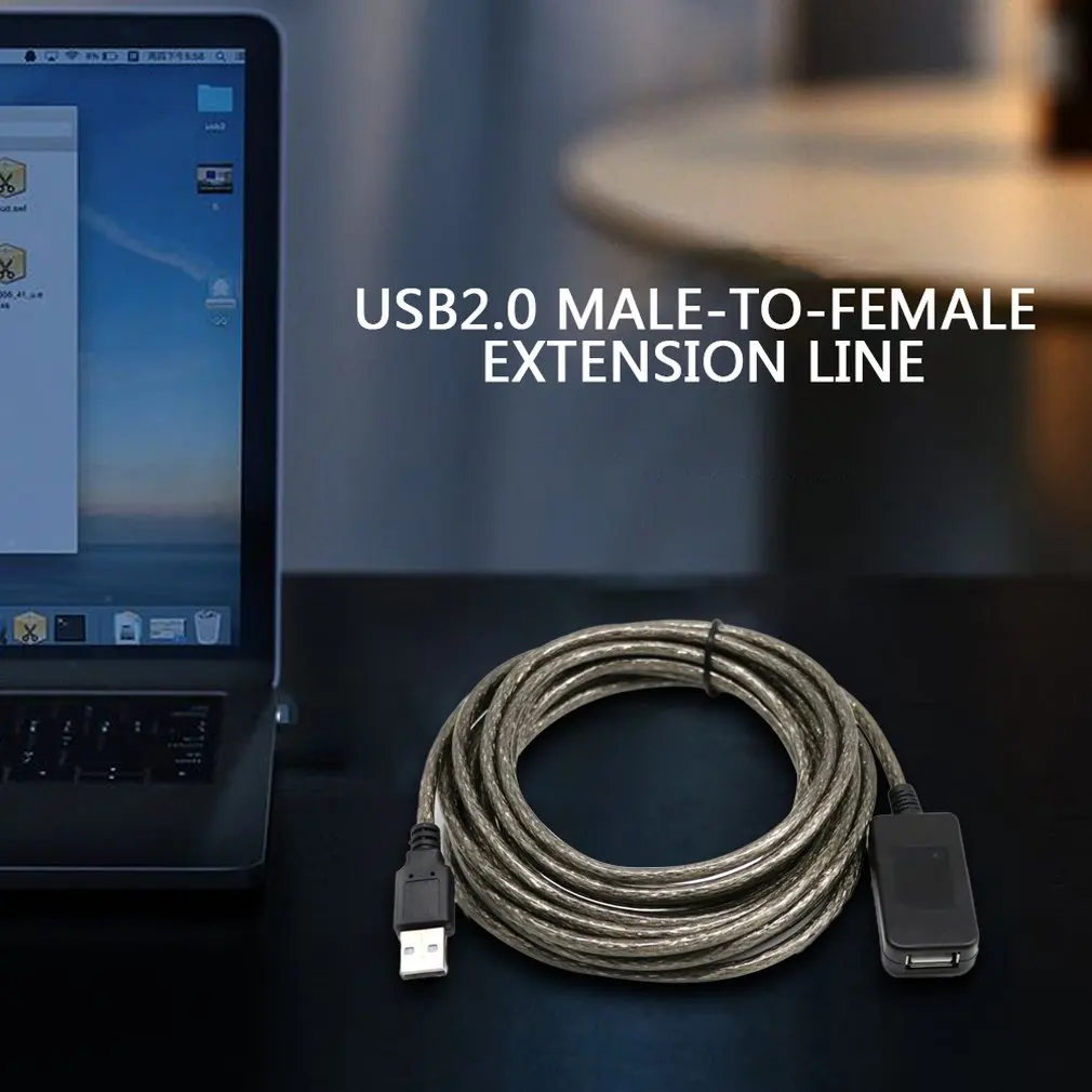 USB 2,0 кабель-удлинитель 5 м/10 м ретранслятор со штекером для женщин M/F встроенный IC двойное экранирование супер скорость УДЛИНИТЕЛЬ шнур горячая распродажа