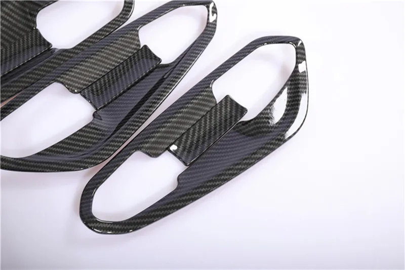 Carbon Fiber Printed Car Exterior Door Handle Cover Bowl Moulding Trim for Ford Mondeo 2013
