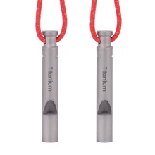 Сверхлегкий титановый аварийный свисток со шнуром для выживания на открытом воздухе, кемпинга, туризма, изучения