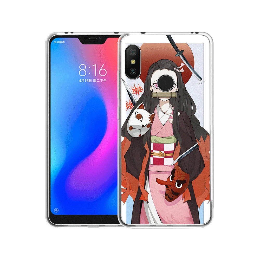 Чехол для мобильного телефона Xiaomi Redmi K20 Pro 7 GO S2 7A 4A 4X5 5A 6 6A Чехол аниме Demon Slayer Kimetsu No Yaiba Shell