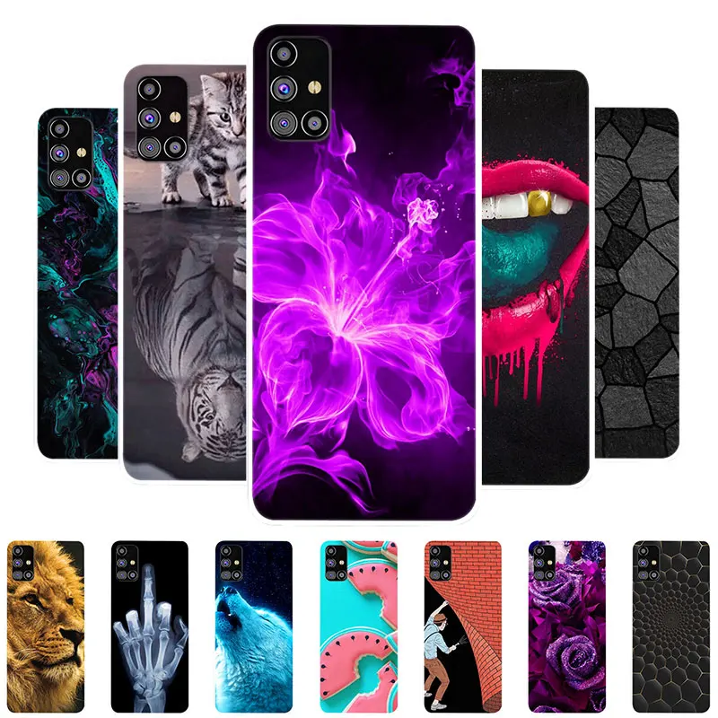 Для Samsung M31S чехол бампер силиконовый задняя крышка для Galaxy мягкий телефона M31 Fundas M