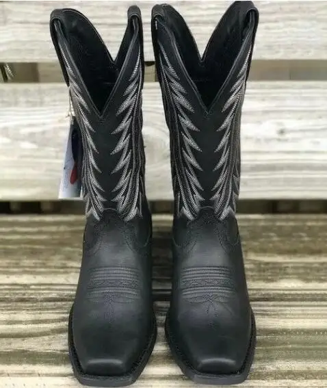 

Men's Shoes New for 2020 High Quality Men Western Boot Male Vinage Classic Dress Cow Boy Winter Boots Size Shoes 38-48 4M519