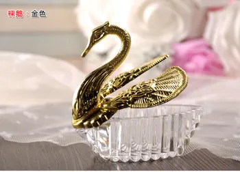 

Swan Wedding Favor Boxes/Gift Creative Selfdom Bomboniere Candy Boxes with voile+decorate pea
