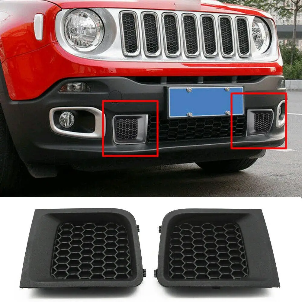 1 Pair For Jeep Renegade 20152017 Front Grill Insert Bezel Cover Car