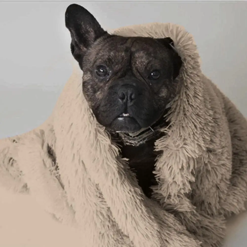 Плюшевый коврик для домашних животных морской бархат двойное одеяло чехол