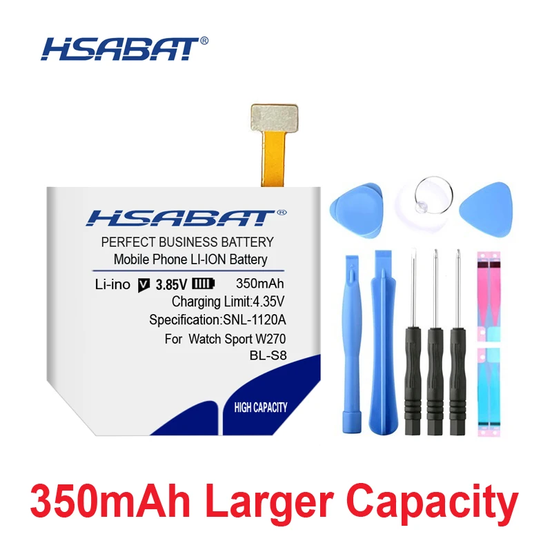 HSABAT 0 Cycle 350mAh BL-S8 батарейки для смарт-часов для LG W270 высококачественный запасной аккумулятор для мобильного телефона