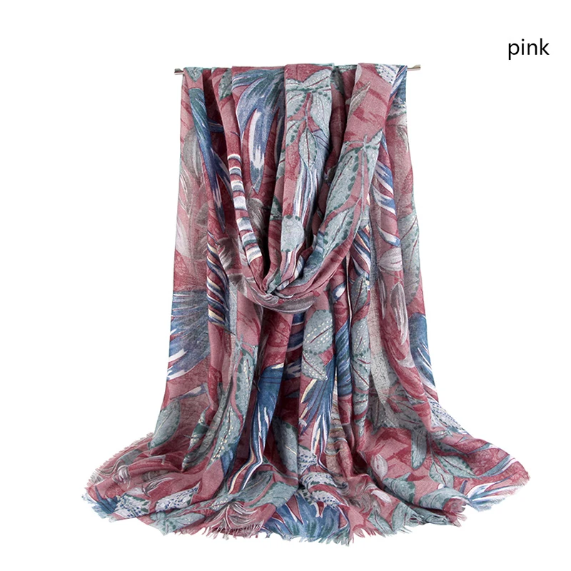 1PCS Hi-Q ladies wraps Leaves printing scarves Winter scarf Islamic bandana Solid shalws Muslim hijab Viscose Long muffler |