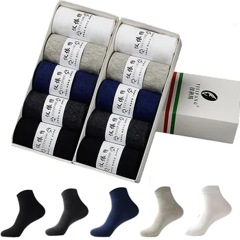 

Hot Men's Cotton Socks 10 Pairs / Lot Black Business Men Socks Breathable Autumn Winter for Male Socks US size(7.5-12)