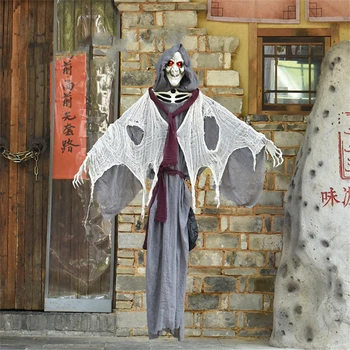 

210cm Big Haunted House Horror Halloween Props Creepy Party Supplies Creepy Halloween Decoration Scary Skull Halloween Ghost