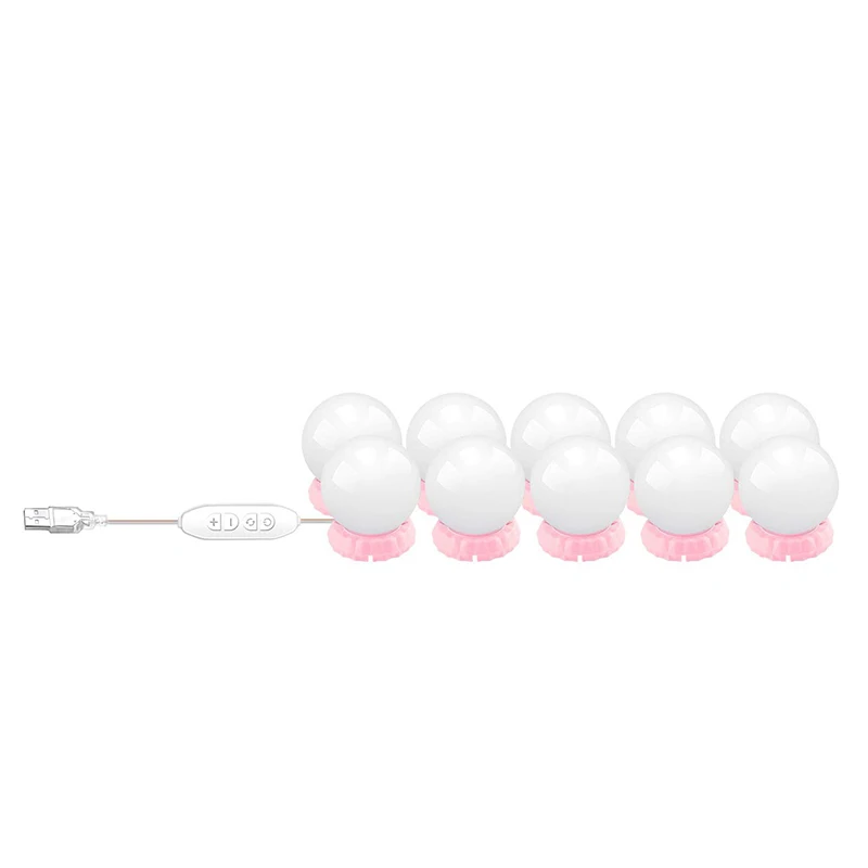 

Vanity Mirror Lights Wall Mount LED Vanity Lights with 10 Adjustable and Dimmable LED Bulbs Vanity Light for Makeup Lighting Fix