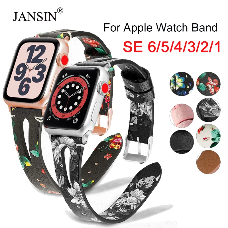 Кожаный ремешок для Apple Watch Series 6 5 4 band 40 мм 44 сменный Браслет apple watch 38 42 iwatch SE