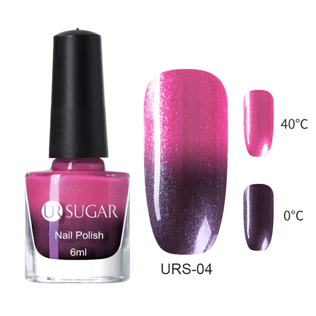 thermal4 Ur Sugar лак для ногтей розовый телесный желтый серия лак для ногтей матовый чистый цвет ногтей лак для ногтей украшение 6 мл - Цвет: thermal4