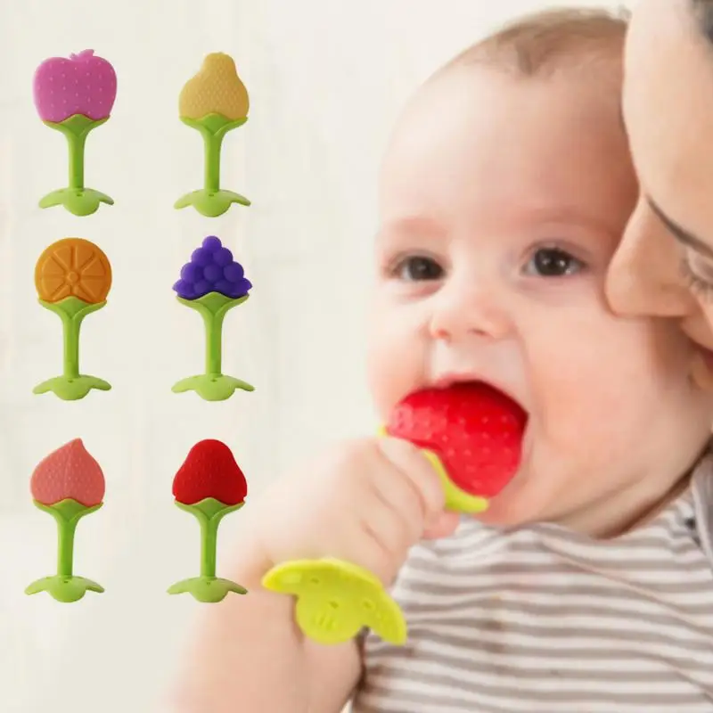 EE Baby teething toys infant silicone grinding teeth toy newborn creative fruit shape