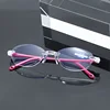 Anti Blue Ray Reading Glasses Fashion Ultralight Rimless Presbyopia Eyewear Ladies Retro Eyewear +1.0+1.5+2.0+2.5+3.0+3.5+4.0 ► Photo 2/6