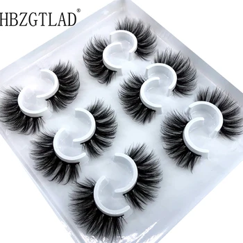 

2019 NEW 6 pairs 100% Real Mink Eyelashes 3D Natural False Eyelashes 3d Mink Lashes Soft Eyelash Extension Makeup Kit Cilios