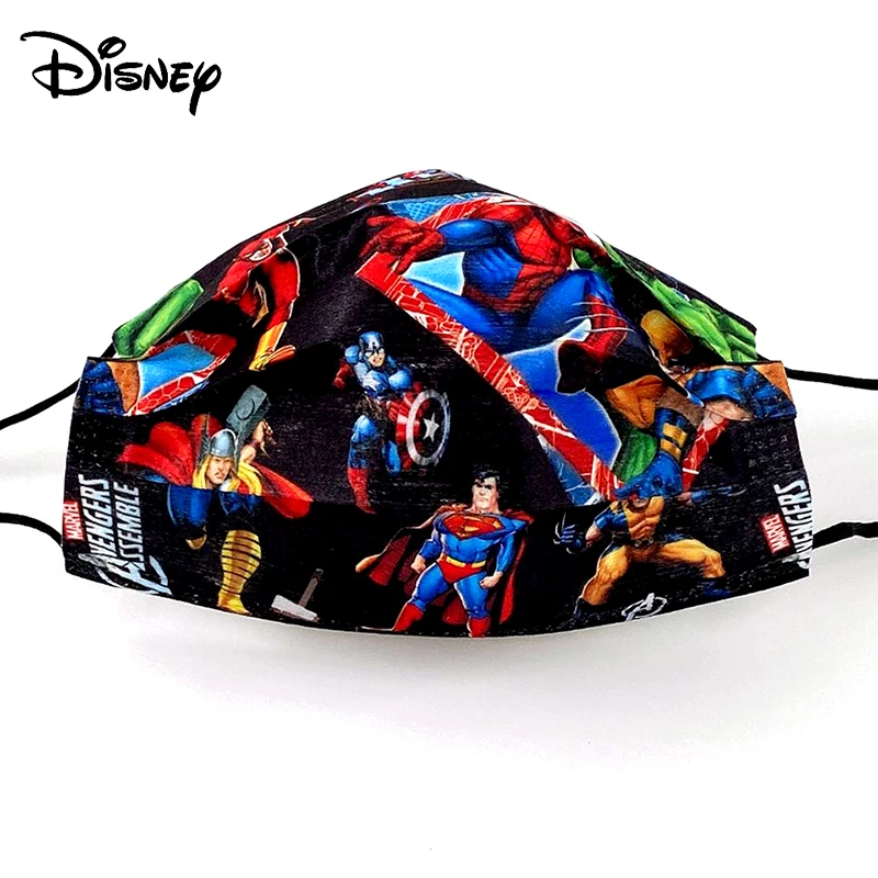 Super Cool Marvel Avengers Disposable Children Masks Cartoon Hero Pattern Dust-proof Anti-smog Anti-pollen Protective Kid Mask | Аксессуары