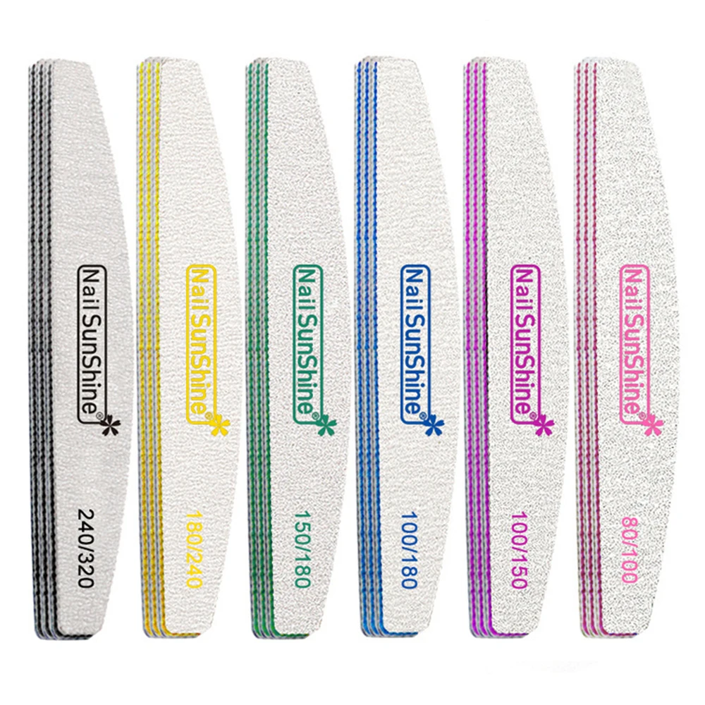 Lixa de unha profissional com tamanho misto 80/100, ferramenta para manicure, lixa de diamante, 1 peça/150/180/240/320