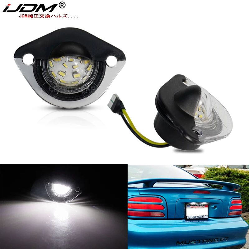2Pcs White LED License Plate Light Number Plate Lamp For Ford Mustang GT 1994 19