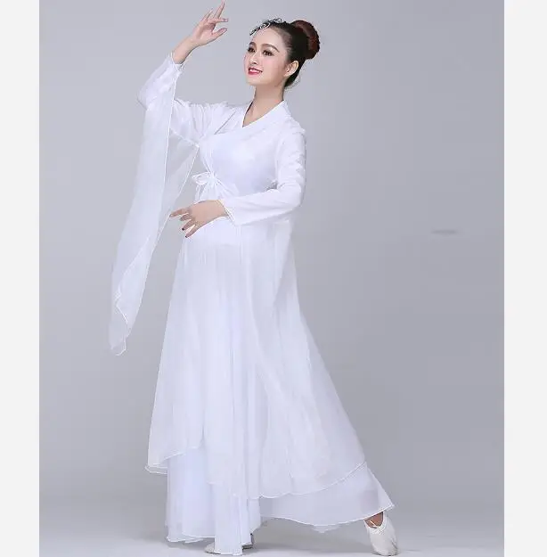 

Hanfu Classical ancient Dance Costume elegant Chinese wind fairy fresh cool Adult Slender Snow-white Good quality beautiful
