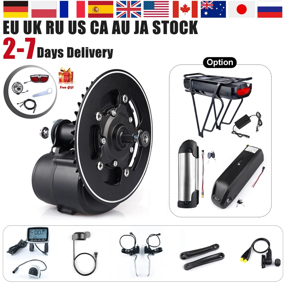 36v 250w 350w 48v 500w Electric Bicycle Central Torque Sensor Mid Motor