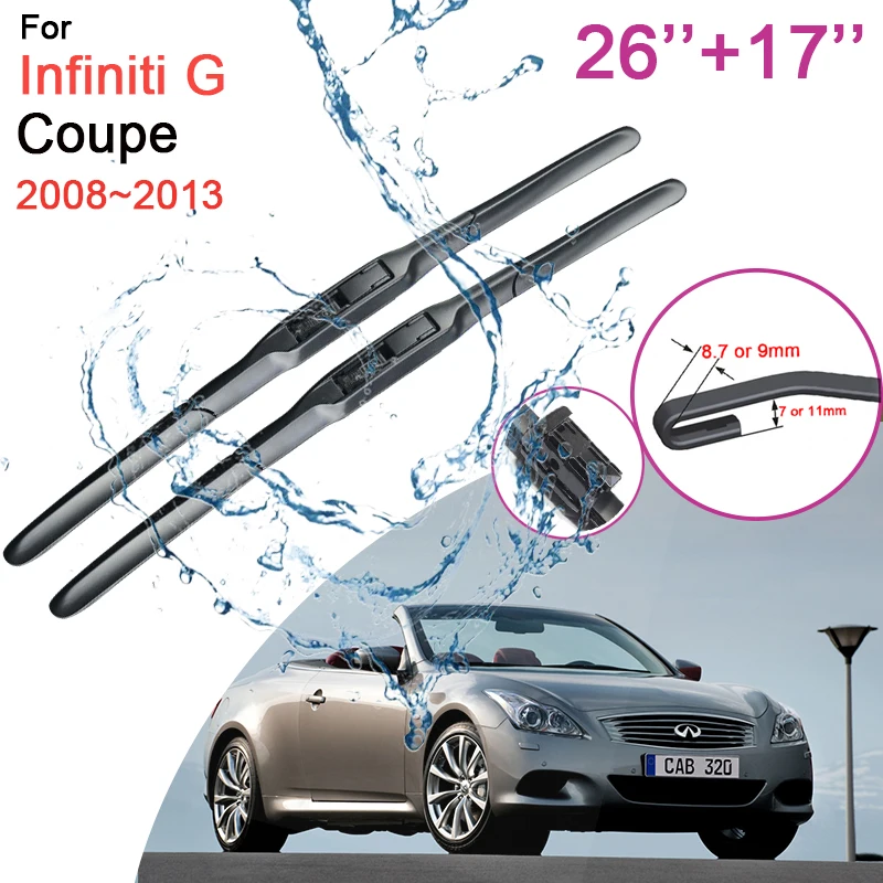 Щетки стеклоочистителя на лобовое стекло автомобиля для Infiniti G Convertible 2008 2009 2010 2011 ~